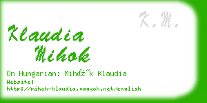 klaudia mihok business card